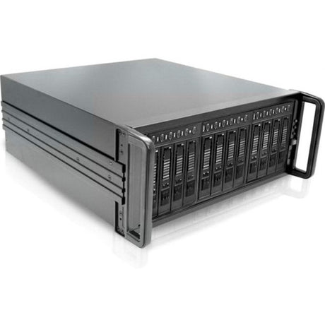 RAIDage JAGE412MSBK Drive Enclosure 12Gb/s SAS, SATA/600 - Mini-SAS HD Host Interface - 4U Rack-mountable - Black