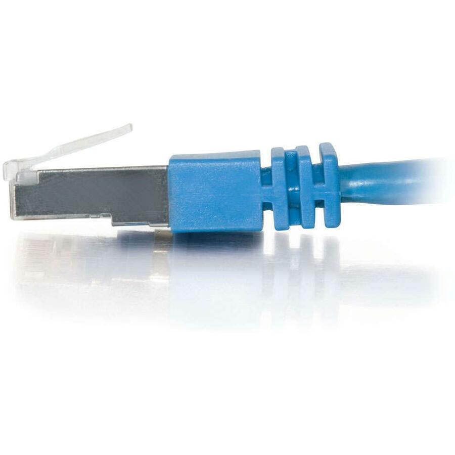 C2G 10ft Cat5e Snagless Shielded (STP) Ethernet Cable - Cat5e Network Patch Cable - PoE - Blue