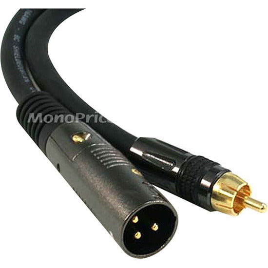 Monoprice 25ft Premier Series XLR Male to RCA Male 16AWG Cable (Gold Plated)