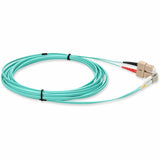 AddOn 2m LC (Male) to SC (Male) Aqua OM4 Duplex Fiber LSZH Patch Cable