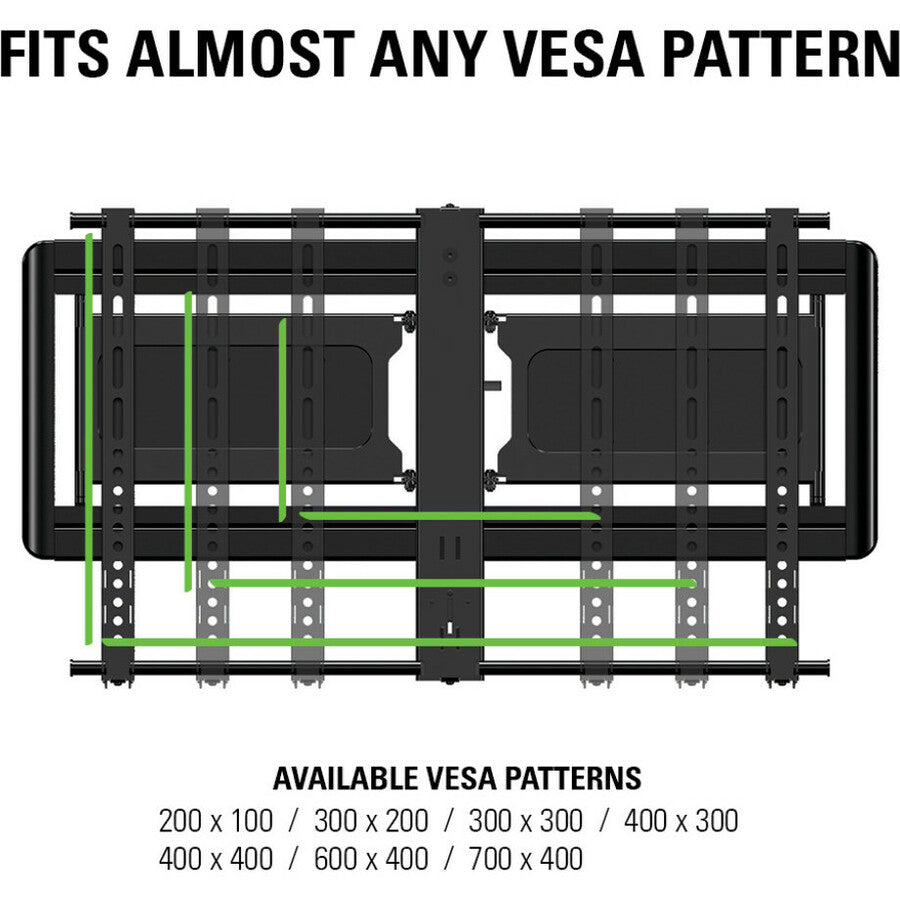 SANUS VLF613 Wall Mount for Flat Panel Display, TV - Black