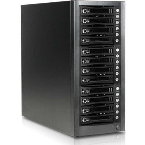 RAIDage JAGE9BT12HDBPL Drive Enclosure 12Gb/s SAS, SATA/600 - Mini-SAS HD Host Interface Tower - Black