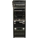 Sanus Component Series AV Rack - 15RU Open Frame Network Rack - 26in Height - Black