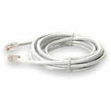 AddOn 10ft RJ-45 (Male) to RJ-45 (Male) White Cat6 UTP PVC Copper Patch Cable