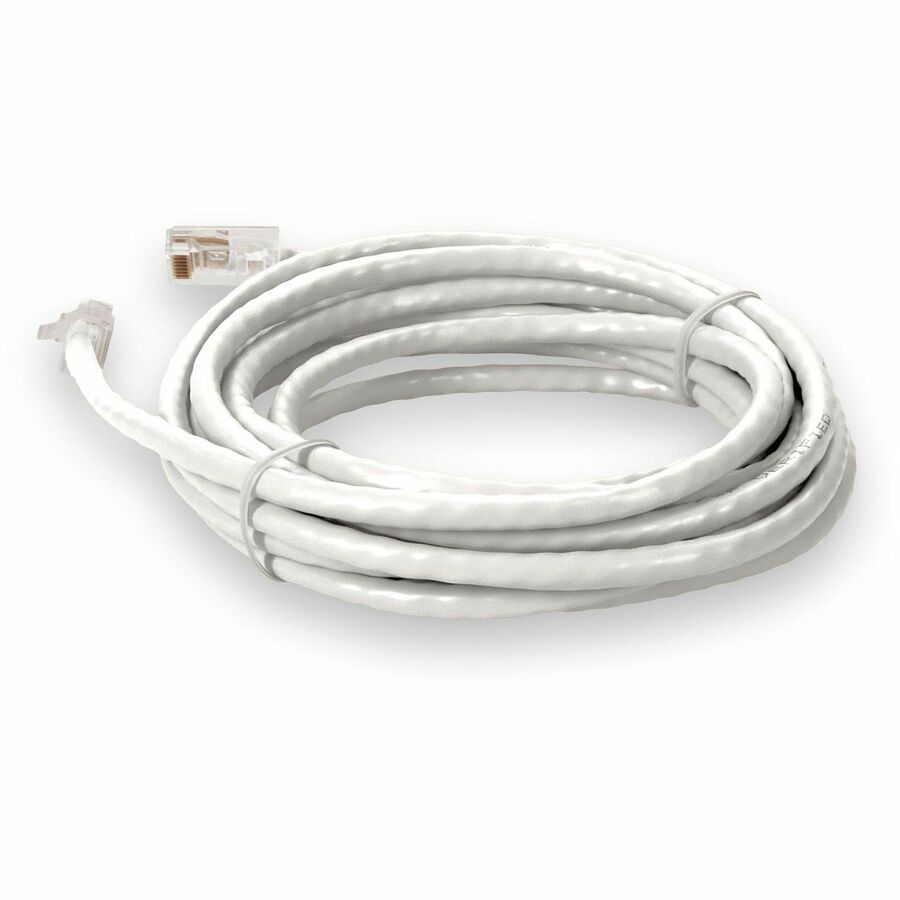 AddOn 10ft RJ-45 (Male) to RJ-45 (Male) White Cat6 UTP PVC Copper Patch Cable