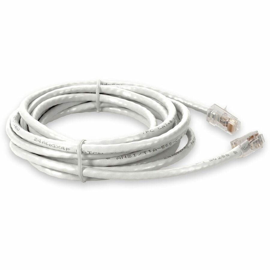 AddOn 10ft RJ-45 (Male) to RJ-45 (Male) White Cat6 UTP PVC Copper Patch Cable