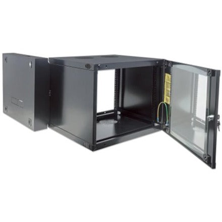 Intellinet Network Cabinet, Wall Mount (Double Section), 6U, 600mm Depth, Black, Flatpack, Max 30kg, 19" , Three Year Warranty