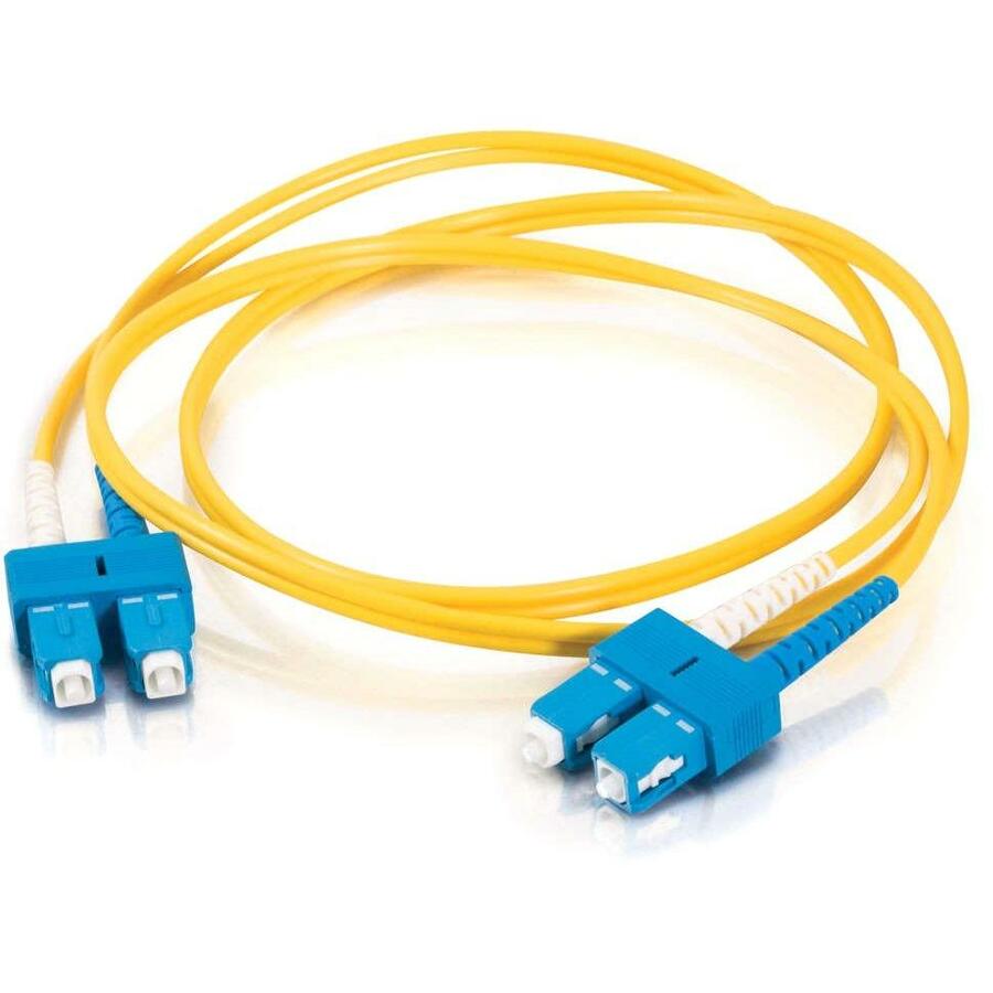 C2G 10m SC-SC 9/125 Duplex Single Mode OS2 Fiber Cable - Yellow - 33ft