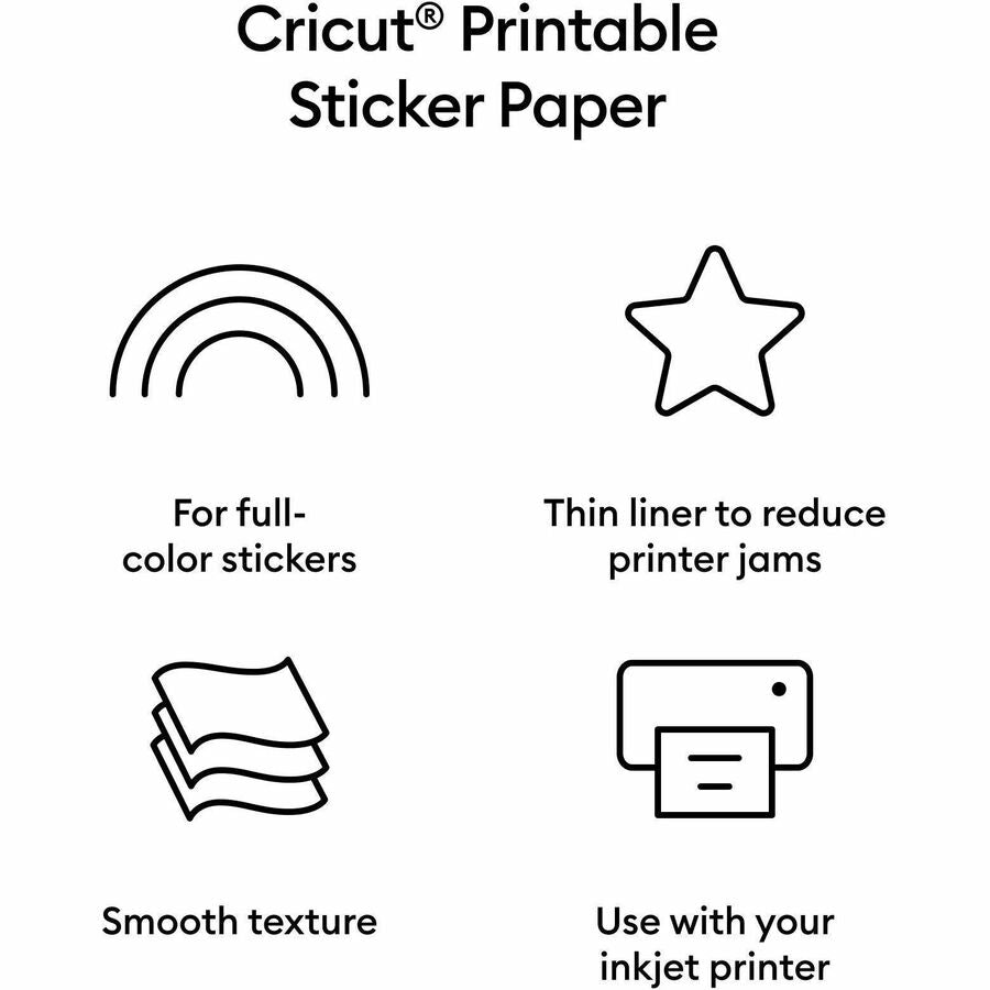 cricut Printable Sticker Paper - US Letter (8 ct)