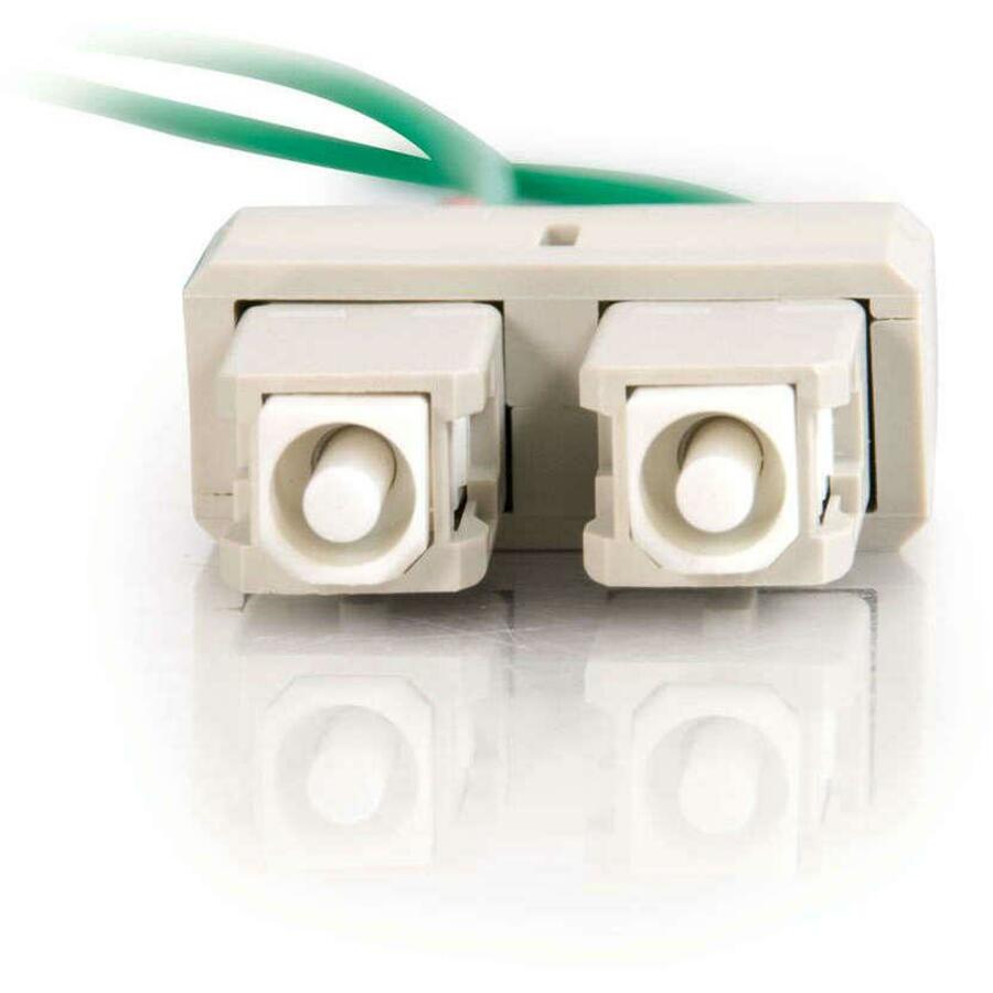 C2G-2m SC-SC 62.5/125 OM1 Duplex Multimode PVC Fiber Optic Cable - Green