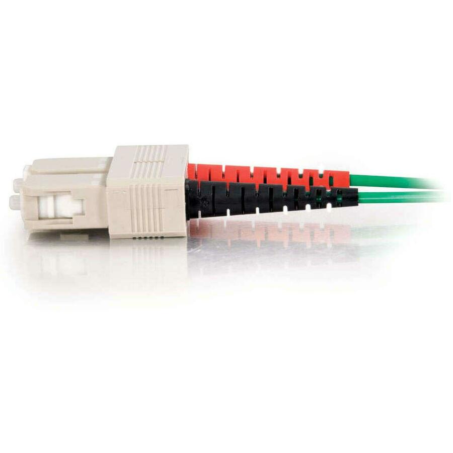 C2G-2m SC-SC 62.5/125 OM1 Duplex Multimode PVC Fiber Optic Cable - Green