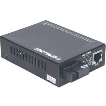 Intellinet Gigabit Ethernet WDM Bi-Directional Single Mode Media Converter, 10/100/1000Base-Tx to 1000Base-Lx (SC) Single-Mode, 20km, WDM (Rx1550/Tx1310) (With 2 Pin Euro Power Adapter)