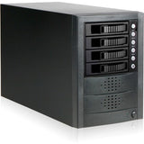 RAIDage JAGE5BT4MSBK Drive Enclosure 12Gb/s SAS, SATA/600 - Mini-SAS HD Host Interface Tower - Black