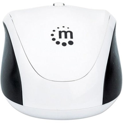 Manhattan Dual-Mode Mouse, Bluetooth 4.0 and 2.4 GHz Wireless, 800/1200/1600 dpi, Three Buttons With Scroll Wheel, Black & White, Three Year Warranty, Box