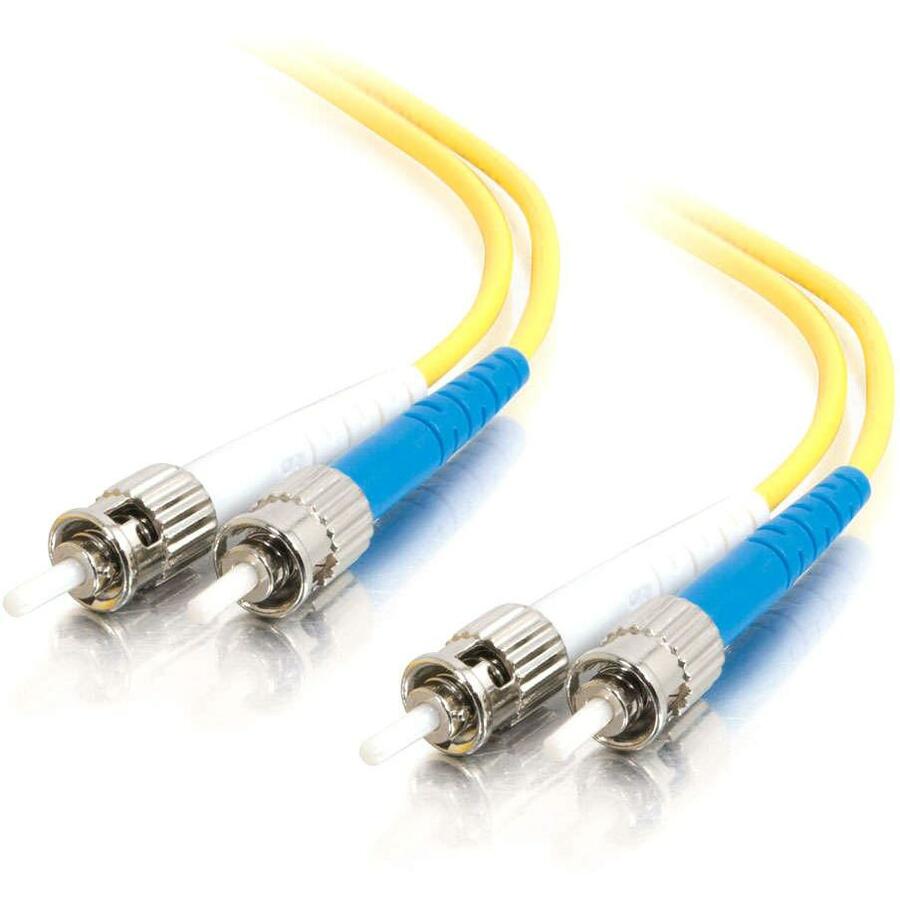 C2G-3m ST-ST 9/125 OS1 Duplex Singlemode PVC Fiber Optic Cable (LSZH) - Yellow
