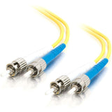 C2G-3m ST-ST 9/125 OS1 Duplex Singlemode PVC Fiber Optic Cable (LSZH) - Yellow