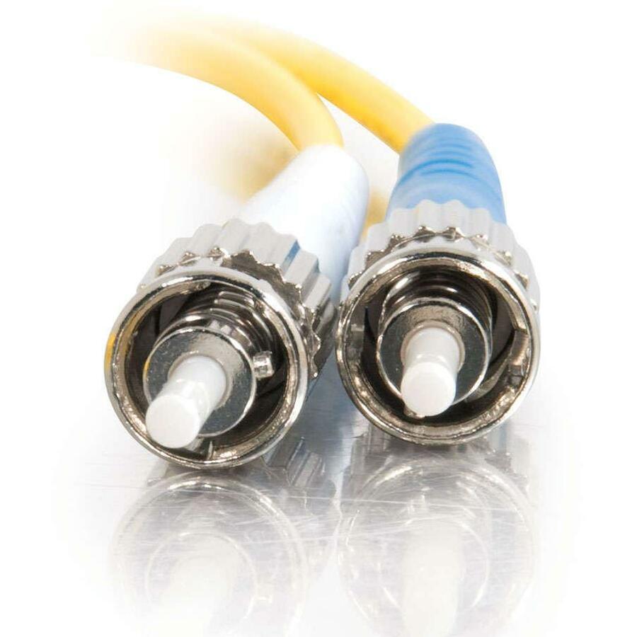 C2G-3m ST-ST 9/125 OS1 Duplex Singlemode PVC Fiber Optic Cable (LSZH) - Yellow