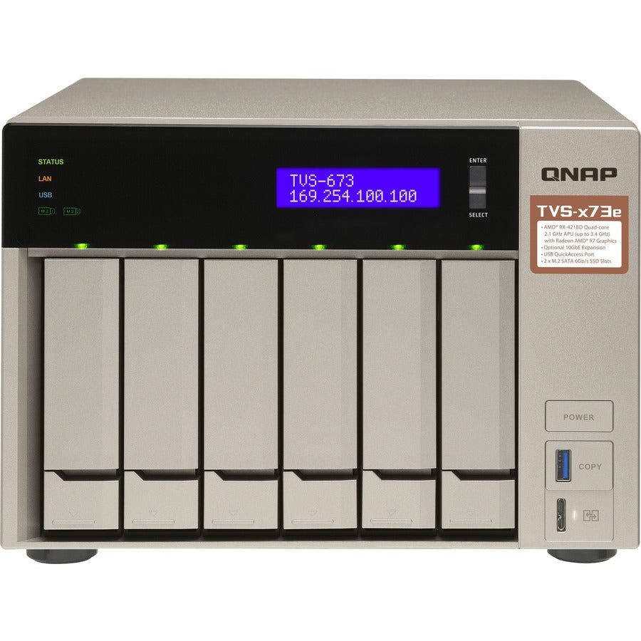 QNAP Powerful NAS with AMD RX-421BD Quad-Core APU and PCIe Expandability