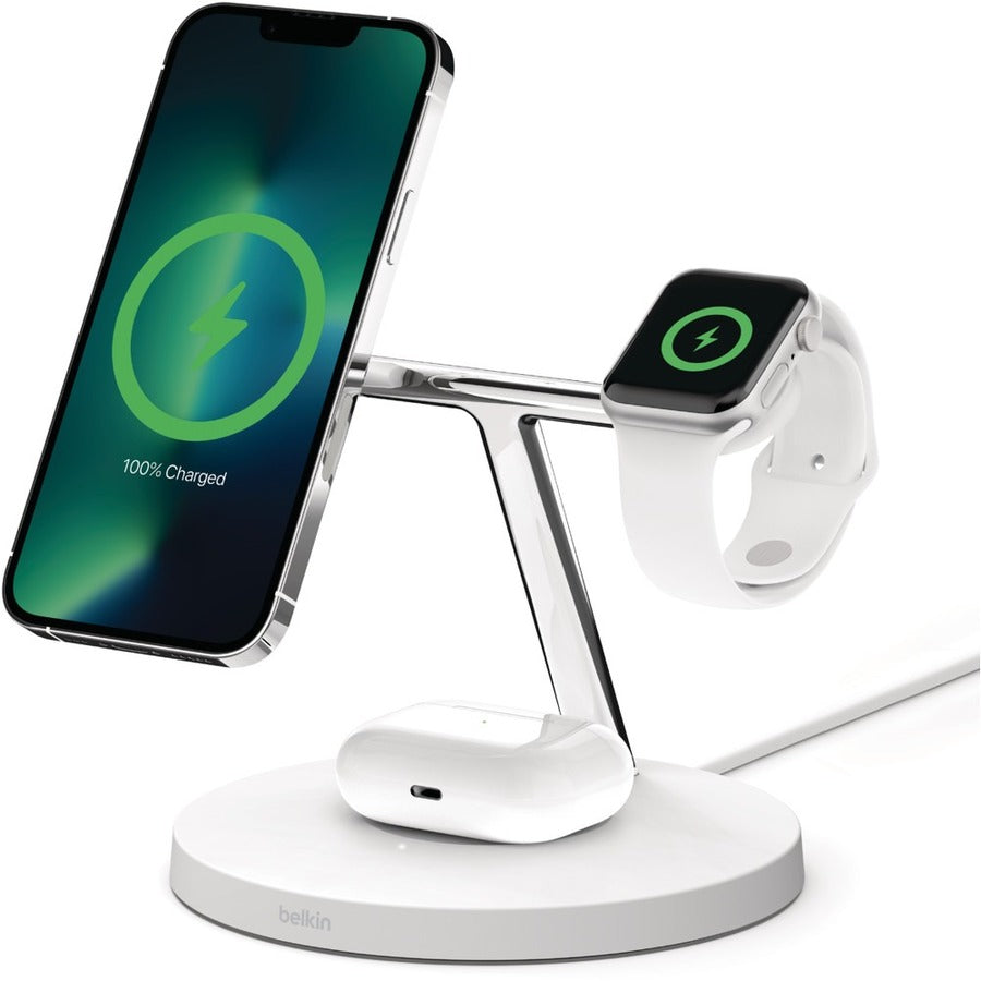 Belkin BoostCharge Pro 3-in-1 Wireless Charger with Official MagSafe Charging 15W