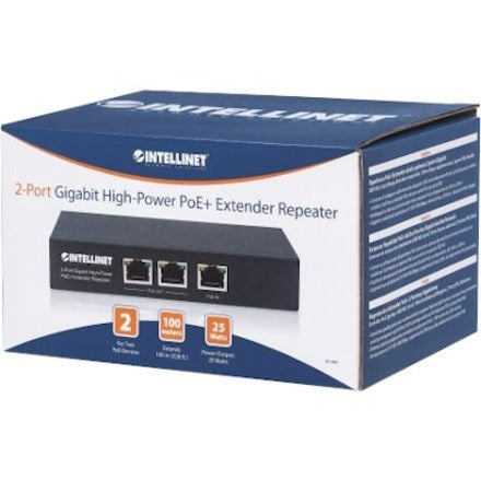 Intellinet 2-Port Gigabit High-Power PoE+ Extender Repeater