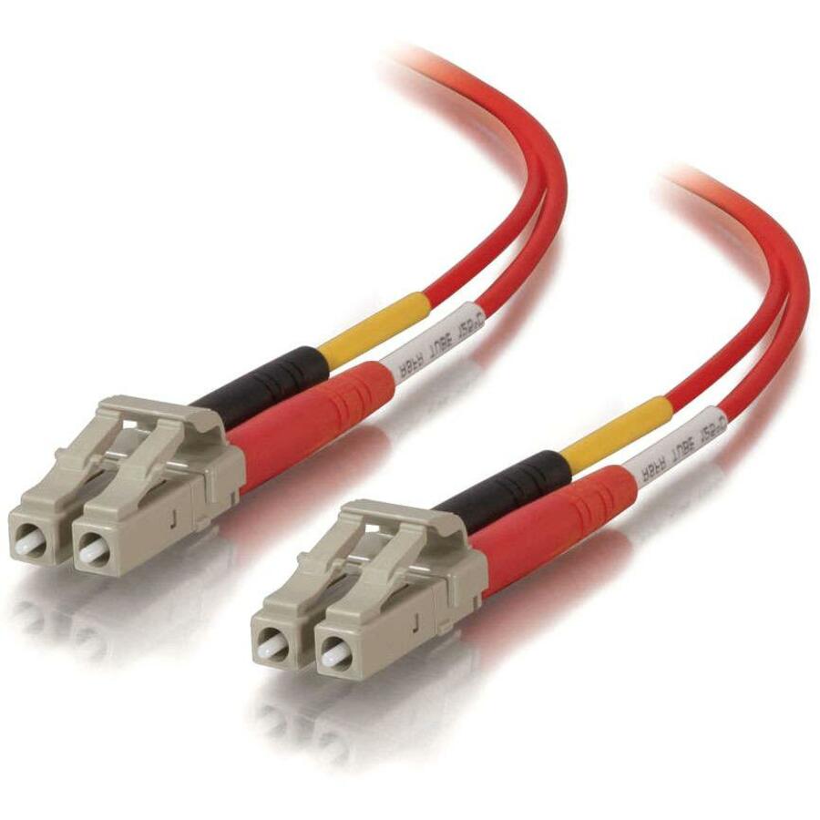 C2G-3m LC-LC 50/125 OM2 Duplex Multimode Fiber Optic Cable (Plenum-Rated) - Red