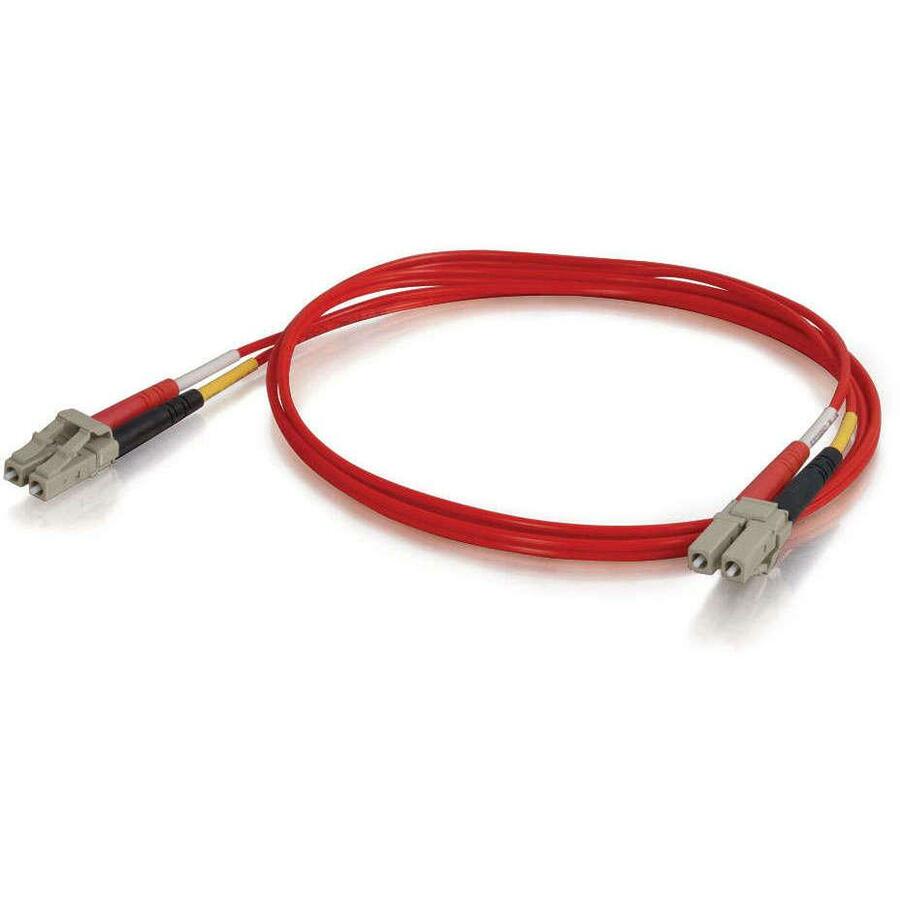 C2G-3m LC-LC 50/125 OM2 Duplex Multimode Fiber Optic Cable (Plenum-Rated) - Red