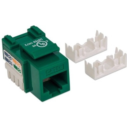 Intellinet Network Solutions Cat5e Keystone Jack, UTP, Punch-Down, Green