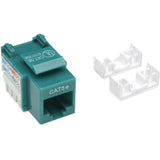 Intellinet Network Solutions Cat5e Keystone Jack, UTP, Punch-Down, Green