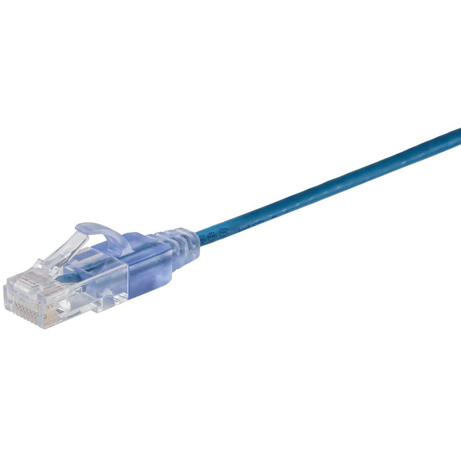 Monoprice 5-Pack, SlimRun Cat6A Ethernet Network Patch Cable, 1ft Blue