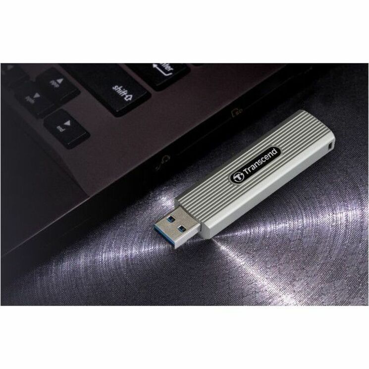 Transcend ESD320A 512 GB Portable Solid State Drive - External - Soft Gray