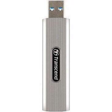 Transcend ESD320A 512 GB Portable Solid State Drive - External - Soft Gray