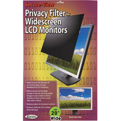 Kantek LCD Monitor Blackout Privacy Screens Black