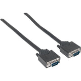 Manhattan SVGA HD15 Male to HD15 Male Monitor Cable, 10', Black