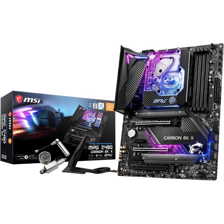 MSI MPG Z490 CARBON EK X Desktop Motherboard - Intel Z490 Chipset - Socket LGA-1200 - Intel Optane Memory Ready - ATX