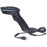 Manhattan Long Range CCD Handheld Barcode Scanner, USB, 500mm Scan Depth, Cable 1.5m, Max Ambient Light 30,000 lux (sunlight), Black, Three Year Warranty, Box