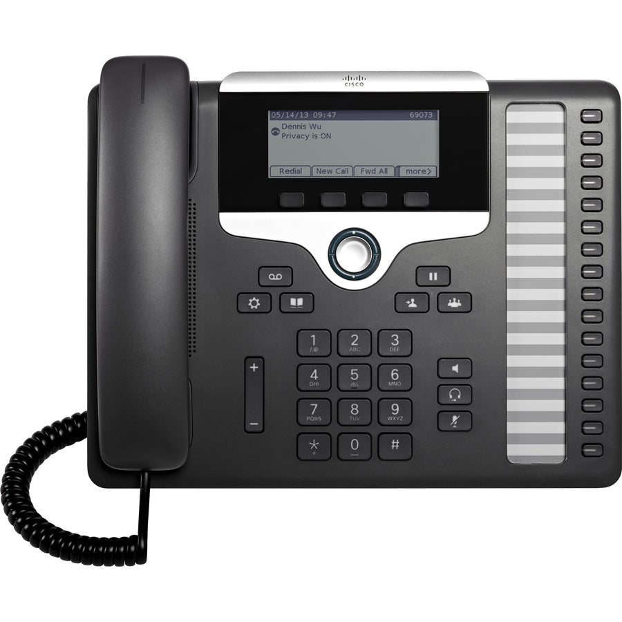 Cisco 7861 IP Phone - Corded - Wall Mountable, Desktop - Charcoal