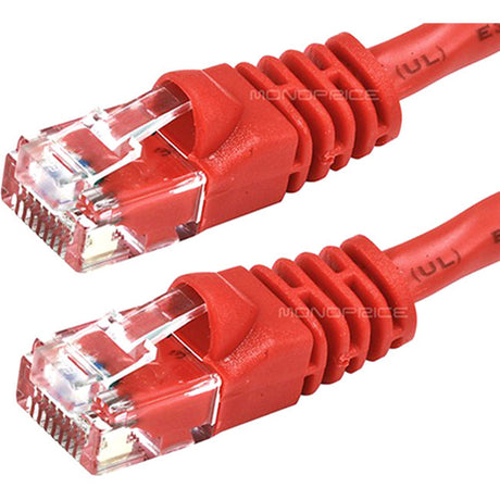 Monoprice Cat6 24AWG UTP Ethernet Network Patch Cable, 75ft Red