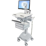 Ergotron StyleView Cart with LCD Pivot, LiFe Powered, 4 Drawers