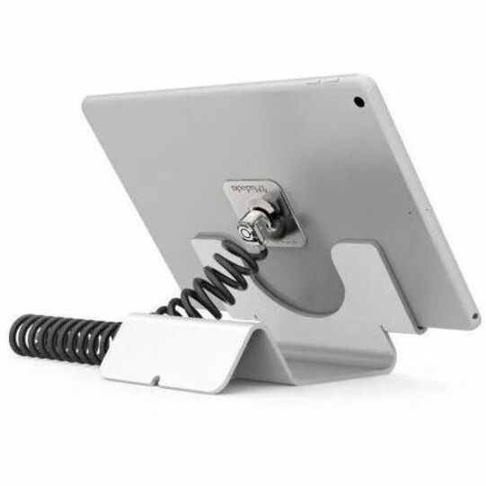 Compulocks Universal Tablet Holder White with Coiled Cable Lock Black