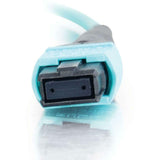 C2G-10m MTP 10Gb 50/125 OM3 Multimode Fiber Optic Cable (Plenum-Rated) - Aqua