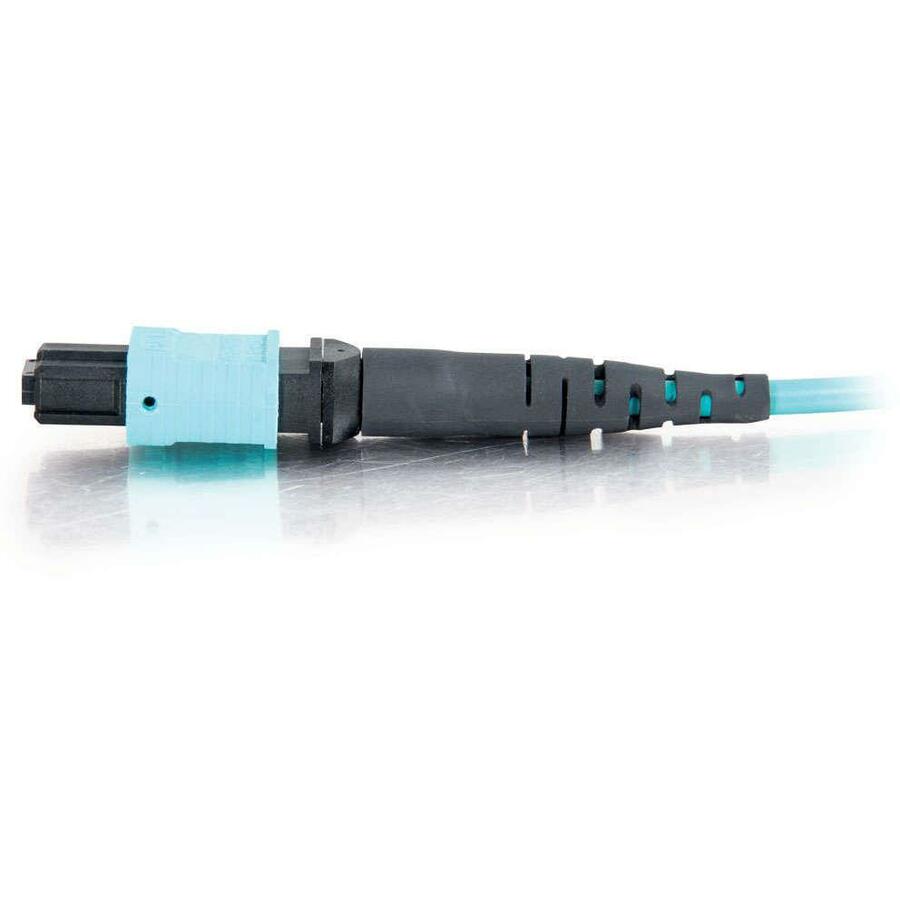 C2G-10m MTP 10Gb 50/125 OM3 Multimode Fiber Optic Cable (Plenum-Rated) - Aqua