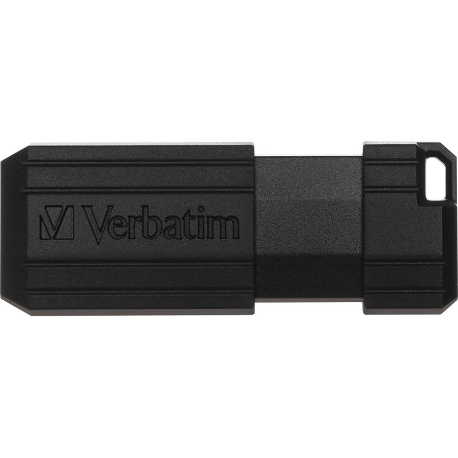 128GB PinStripe USB Flash Drive - Black