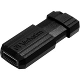 128GB PinStripe USB Flash Drive - Black