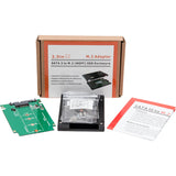 SYBA 2.5" SATA III to M.2 (NGFF) SSD Enclosure with Complete Screw Set