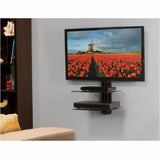 Sanus Dual TV Shelf for Under TV Wall Mount - Black