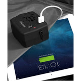 Aluratek Universal Travel Adapter with Built-in 3,000 mAh Battery Charger