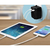 Aluratek Universal Travel Adapter with Built-in 3,000 mAh Battery Charger