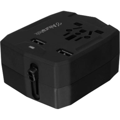 Aluratek Universal Travel Adapter with Built-in 3,000 mAh Battery Charger