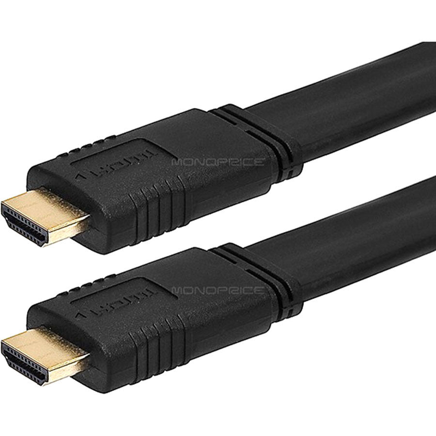 Monoprice Commercial Series Flat High Speed HDMI Cable, 6ft Black