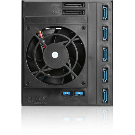 iStarUSA BPN-DE350HD Drive Enclosure for 5.25" - Serial ATA/600 Host Interface Internal - Black, Blue